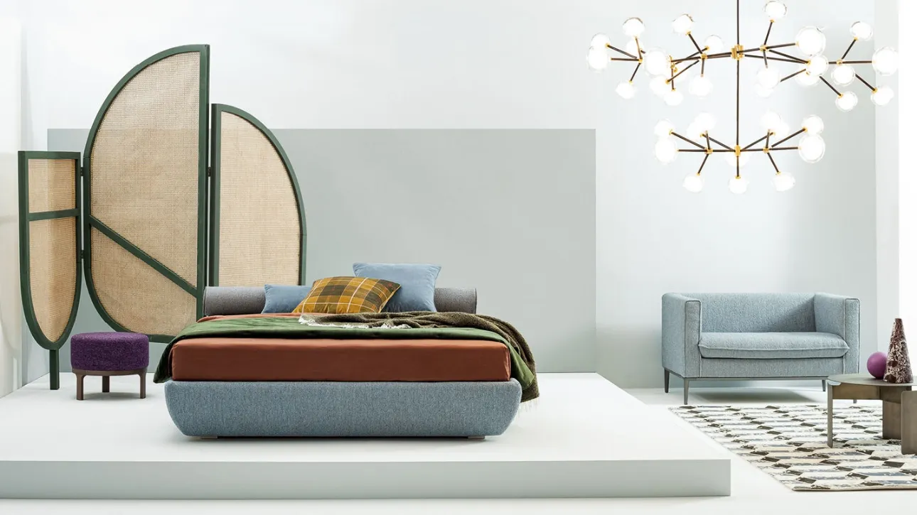 Letto Ekeko in tessuto di Twils