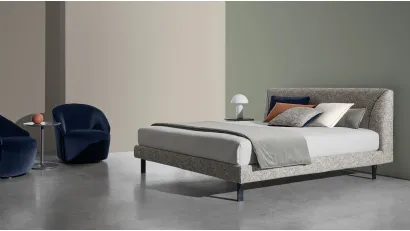 Letto in tessuto imbottito con testiera ES Heaven di Twils