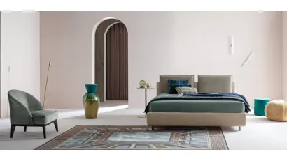 Letto in tessuto con testiera Frick di Twils