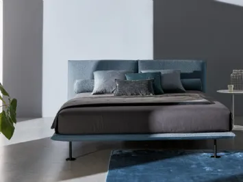 Letto matrimoniale in tessuto imbottito Logan di Twils