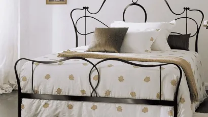 Letto in ferro battuto con testiera Marlen di Bontempi