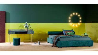 Letto matrimoniale in tessuto Max Rollò di Twils