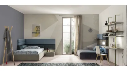 Letto Singolo in tessuto Boiserie Set di Twils