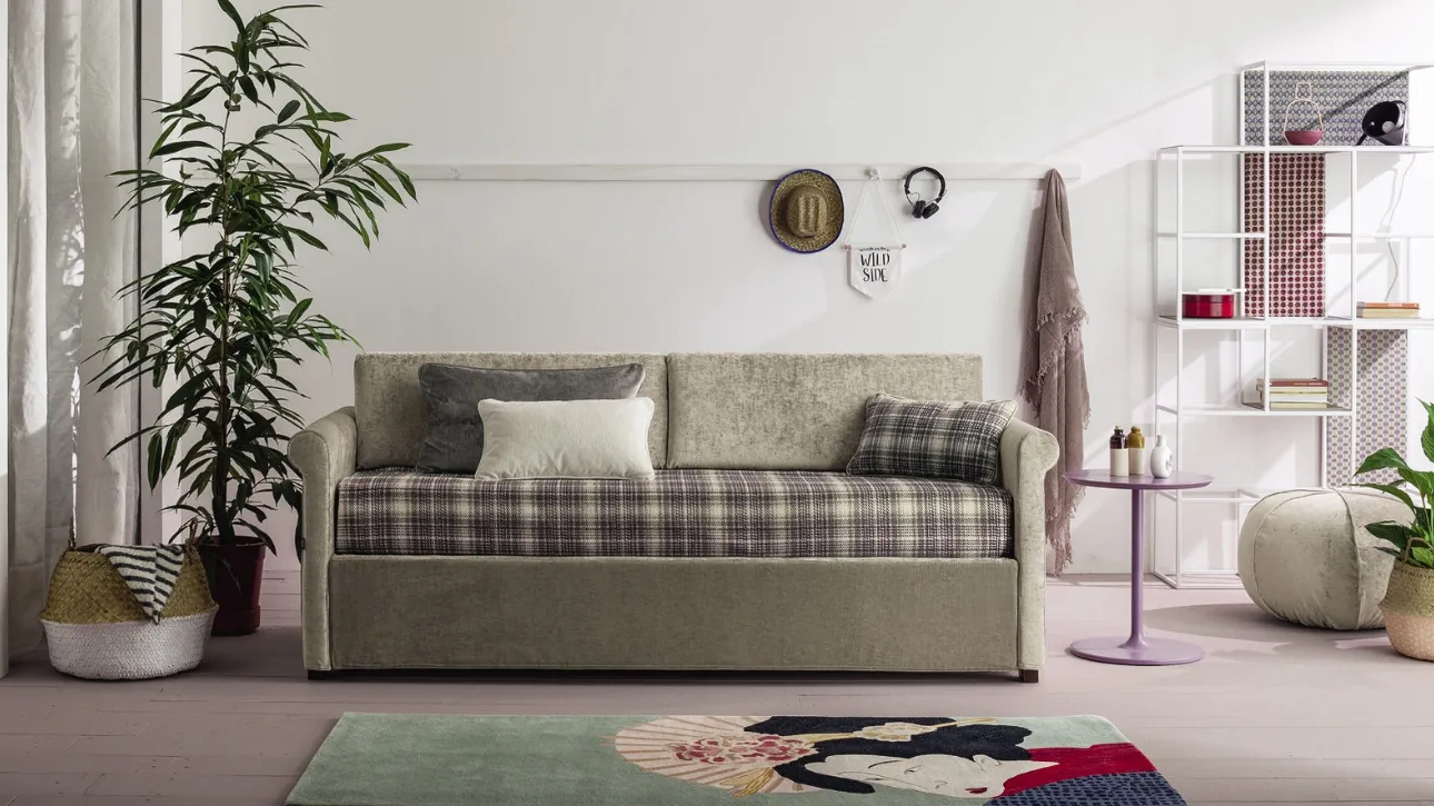 Daybed singolo in tessuto Camelia Mod 32 di Twils