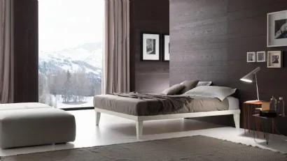 Letto moderno in ecopelle Sommier Tessile di Ergogreen
