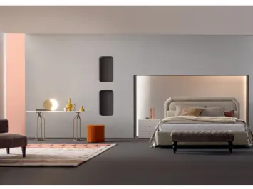 Letto in tessuto con testiera Camille di Twils