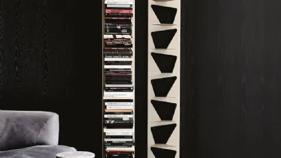 Libreria componibile a muro in acciaio verniciato Trap di Cattelan Italia