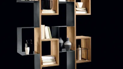 Libreria in legno e metallo Gemini di Nature Design