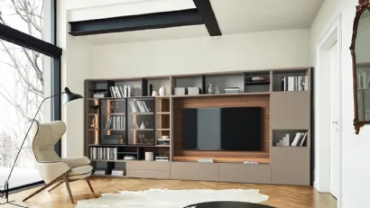 Libreria con vano porta TV Modo M6C60 di Sangiacomo