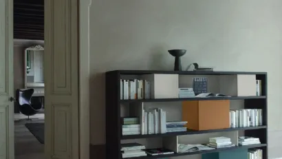 Libreria Modo M6C83 in laccato opaco di Sangiacomo