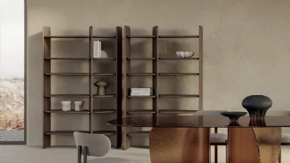 Libreria Nook in legno di Noce Americano di Nature Design