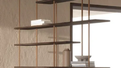 Libreria sospesa in legno e metallo Random Suspended di Nature Design