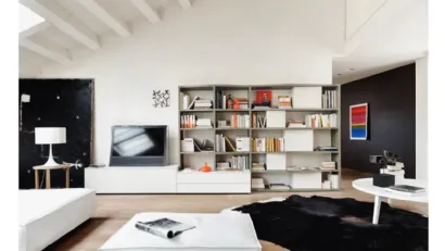 Libreria Modo M6C81 in laccato opaco di Sangiacomo