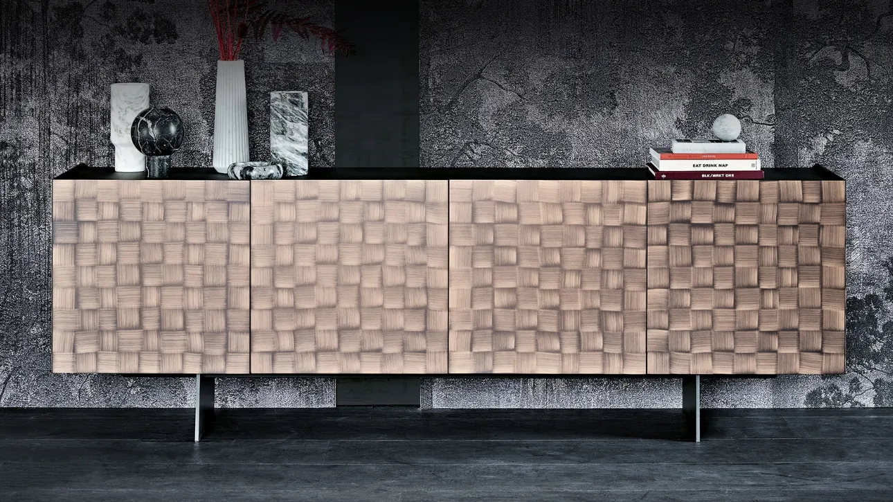 Madia Arizona Crossing in legno Brushed Bronze di Cattelan Italia