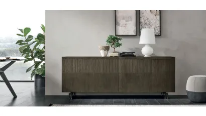 Madia Frame in legno di rovere moka di Tomasella