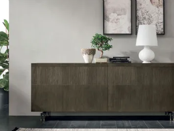 Madia Frame in legno di rovere moka di Tomasella