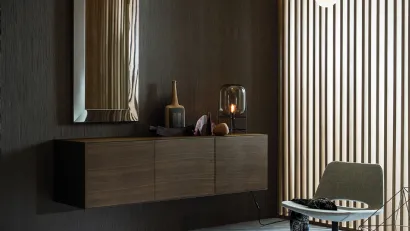 Madia sospesa in legno di Rovere Coke Linea di Riflessi