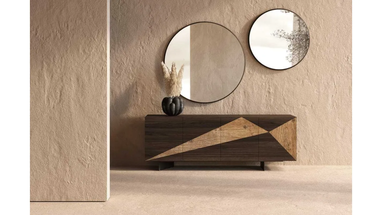Madia in legno con inserto in legno secolare Slice di Nature Design