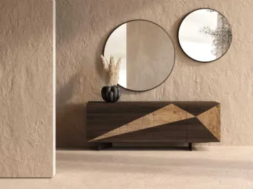 Madia in legno con inserto in legno secolare Slice di Nature Design
