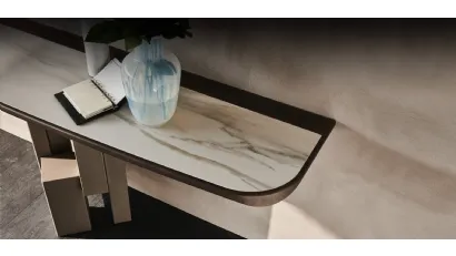 Consolle in ceramica effetto marmo Skyline Keramik Premium di Cattelan Italia