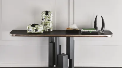 Consolle con piano in legno con bordo arrotondato Skyline Wood-C di Cattelan Italia