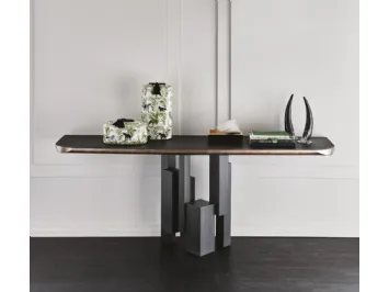 Consolle con piano in legno con bordo arrotondato Skyline Wood-C di Cattelan Italia