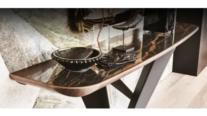 Consolle con piano in ceramica effetto marmo Westin Keramik Premium di Cattelan Italia