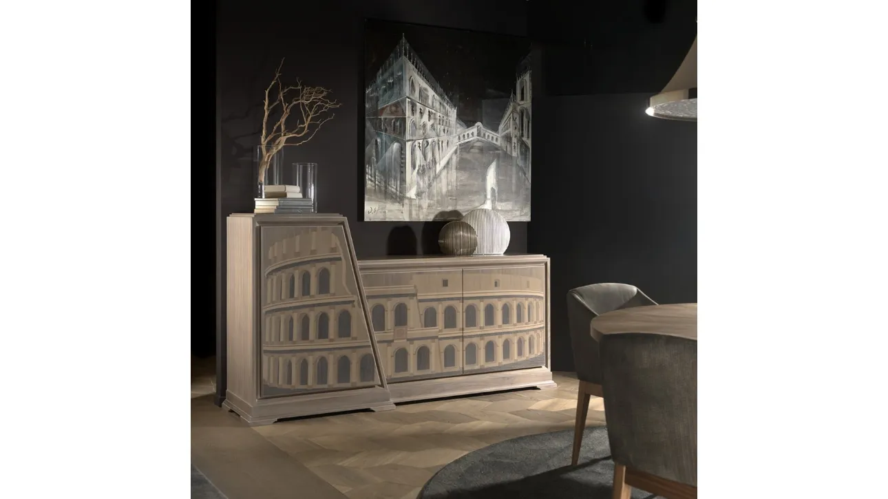 Mobile Porta Tv Palazzi P419 di Arte Brotto