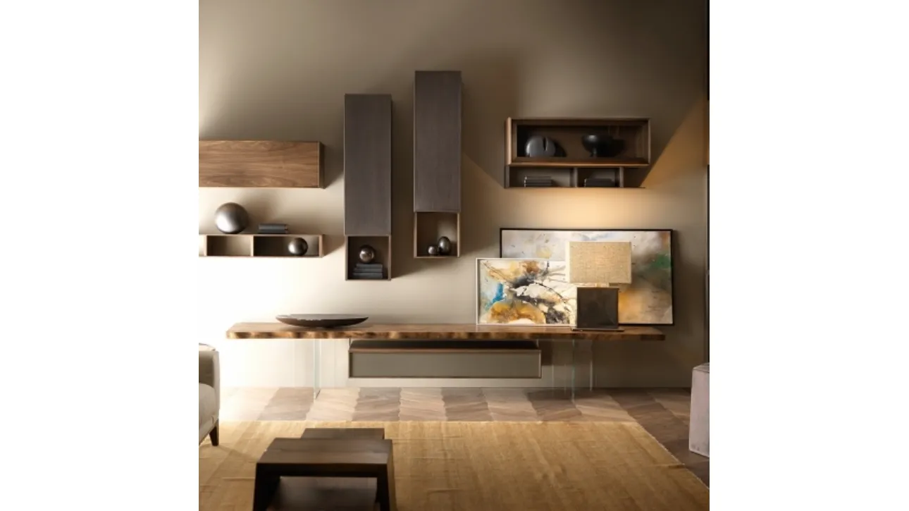 Parete attrezzata classica in legno di Arte Brotto