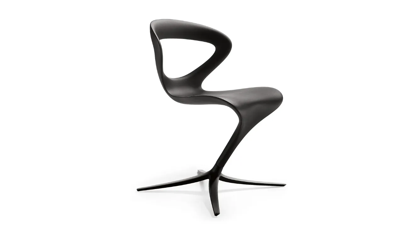 Sedia di design Callita Chair in poliuretano finitura Nero di Infiniti