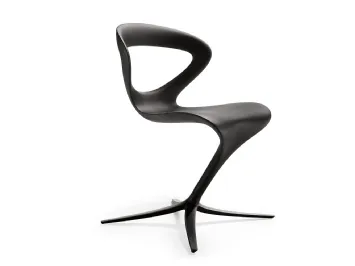 Sedia di design Callita Chair in poliuretano finitura Nero di Infiniti
