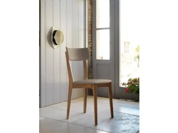 Sedia Ginger S132 in cuoio con struttura in Frassino di Friulsedie