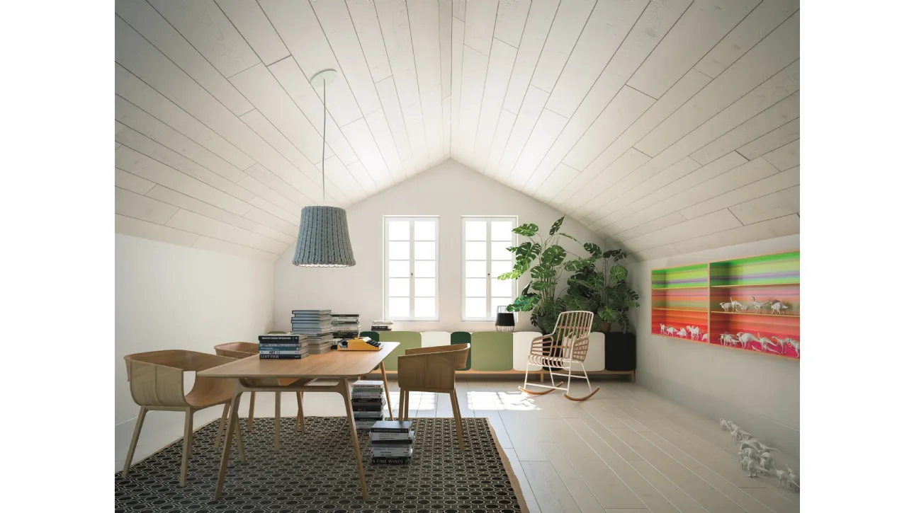 Sedia in rovere con braccioli Maritime Legno di Horm