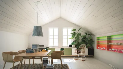 Sedia in rovere con braccioli Maritime Legno di Horm