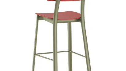 Sgabello Feluca Pop Kitchen Stool in polipropilene con telaio in metallo di Infiniti