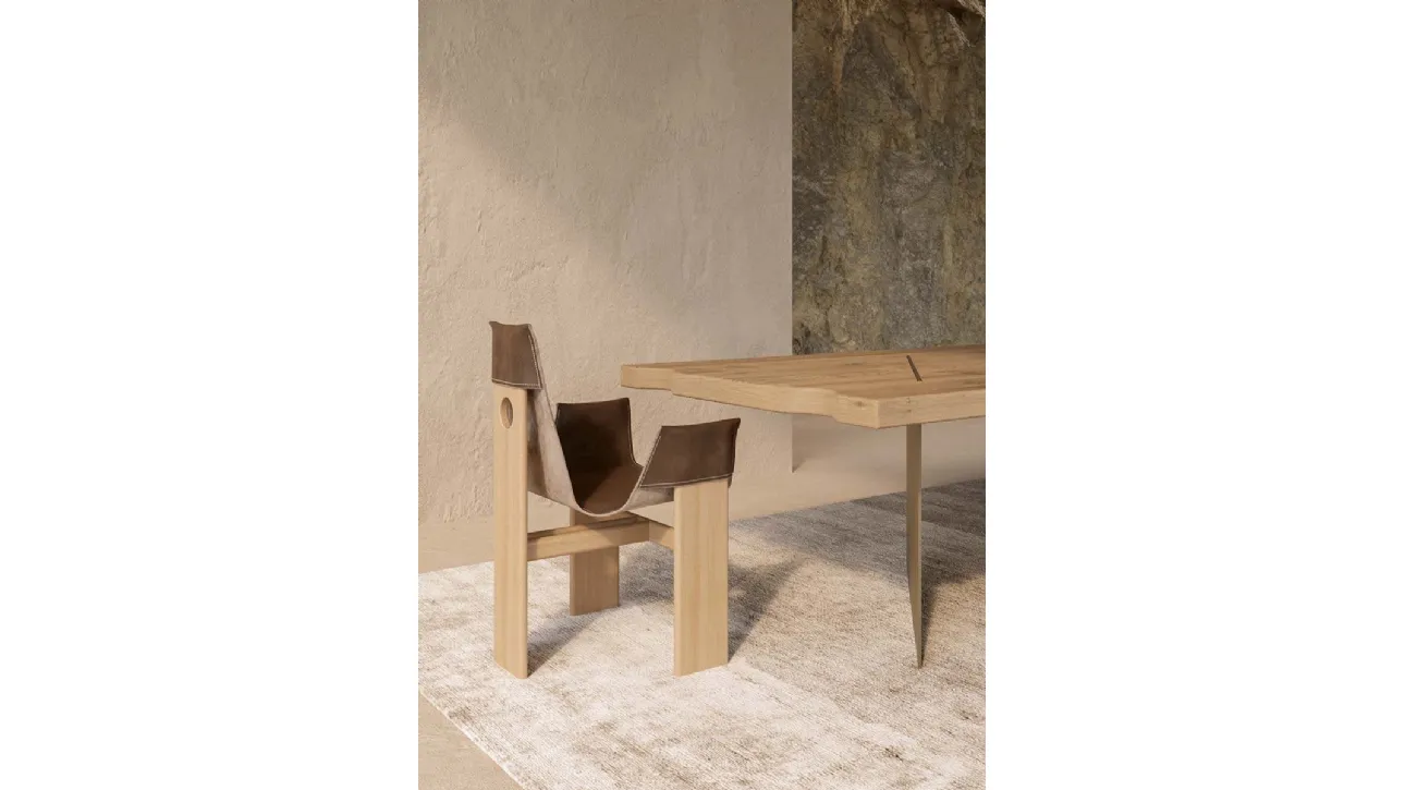 Sedia di design in pelle Manta di Nature Design
