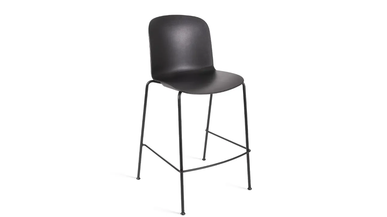 Sgabello Relief 4 Legs Kitchen Stool con scocca in polipropilene e base in tondino di acciaio di Infiniti