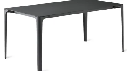 Tavolo in alluminio verniciato opaco nero Bistrot di Veneta Cucine