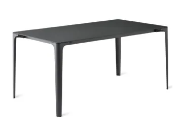 Tavolo in alluminio verniciato opaco nero Bistrot di Veneta Cucine