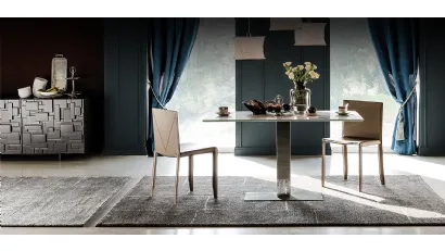 Tavolo Elvis Keramik rettangolare con piano in ceramica effetto marmo Elvis Keramik di Cattelan Italia