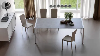 Tavolo allungabile con struttura in acciaio e piano in laminato Pedro Drive di Cattelan Italia