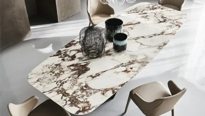 Tavolo rettangolare in ceramica Skorpio Keramik di Cattelan Italia