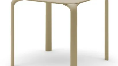 Tavolo in polipropilene quadrato fisso impilabile Drop Table Square di Infiniti 