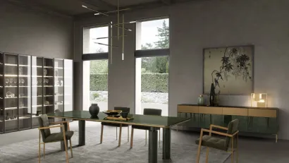 Tavolo Kolosso con top in ceramica di Presotto