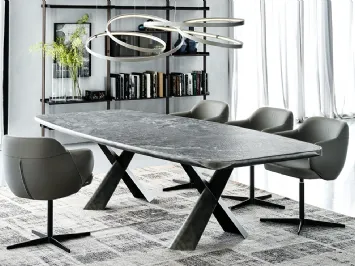 Tavolo con piano in ceramica raffinata Mad Max Keramic Premium di Cattelan Italia