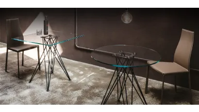 Tavolo in cristallo Ralph Bistrot di Cattelan Italia