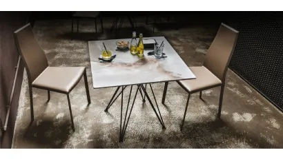 Tavolo quadrato in ceramica Ralph Keramik Bistrot di Cattelan Italia