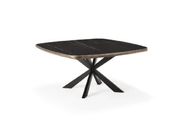 Tavolo quadrato con bordi arrotondati in ceramica Spider Keramik Premium di Cattelan Italia