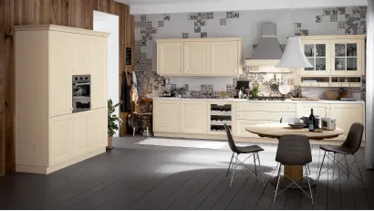 Cucina Classica lineare Pavese in Frassino laccato Marsiglia di Veneta Cucine