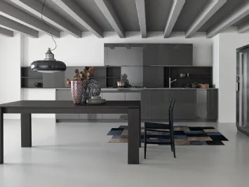 Cucina Design lineare Artè in laccato lucido di Key Cucine